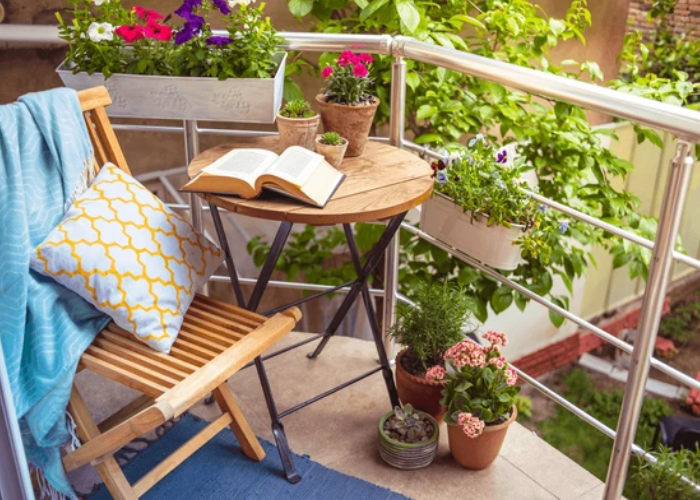 Appt Balcony with plants