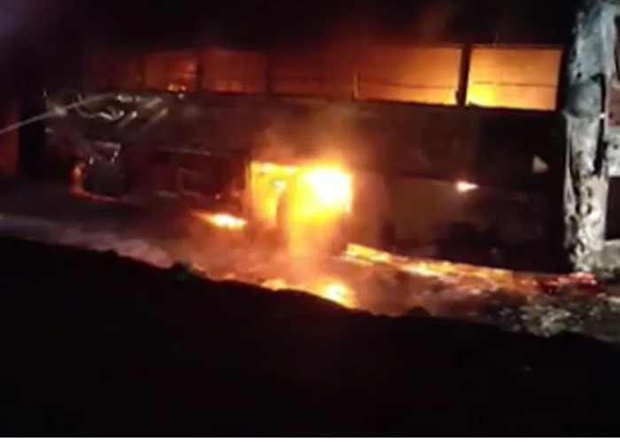Palnadu bus tipper accident