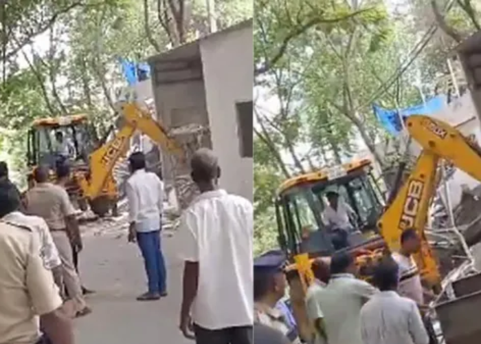 Lotus pond demolished