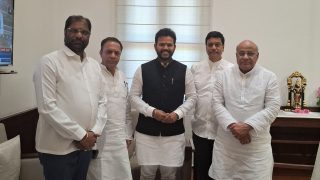 BRS Leader Meet Rammohan Naidu [image credit: swetcha reporter]