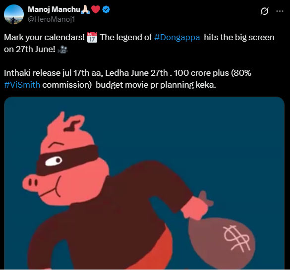 Manchu Manoj Tweet