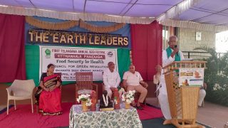 M Kodanda Reddy on Seeds [IMAGE CREDIT: SWETCHA REPORTER]