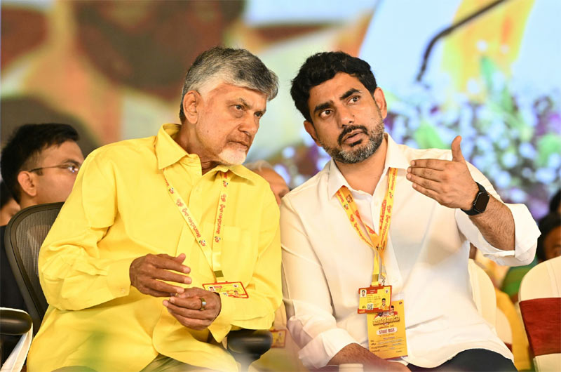 Chandrababu and Lokesh