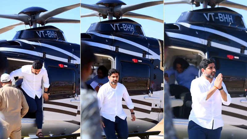 Lokesh In Helicopter