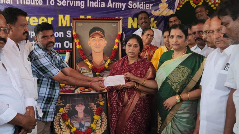 YSRCP Cheque For Murali Family