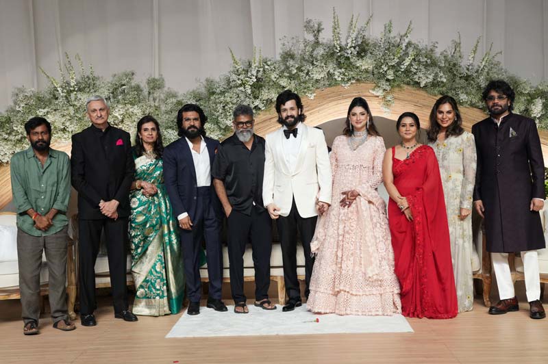 Peddi Team at Akhil wedding Reception