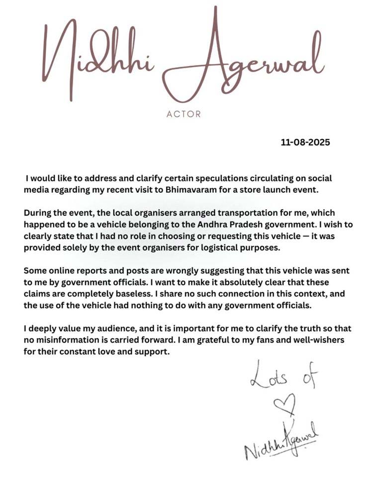 Nidhhi-Agerwal Letter