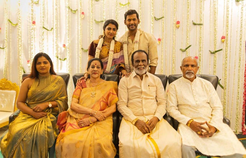 Vishal and Sai Dhanshika Engagement