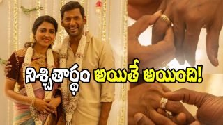 Vishal and Sai Dhanshika Engagement