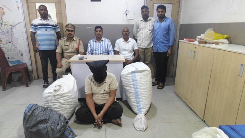 Drug Peddlers Arrested ( IMAGE credit: swetcha reporter)