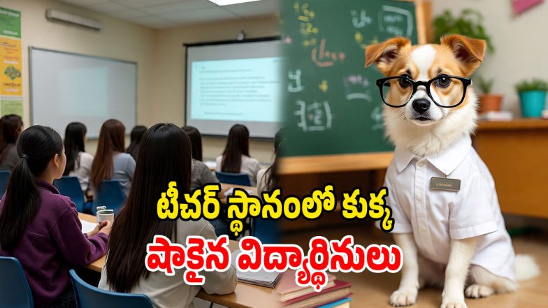 Dog In classroom (Image Source: AI)