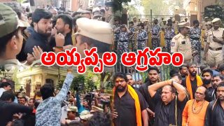Ayyappa Swamis Protest (Image Source: Twitter)