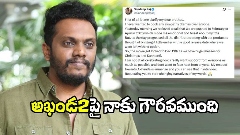 Sandeep Raj Post (Image Source: X)